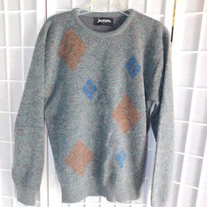 Jantzen pullover Men's Sweater, Argyle Print, Large, greenish gray